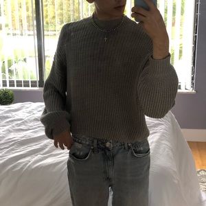 F21 Cropped Knit Sweater